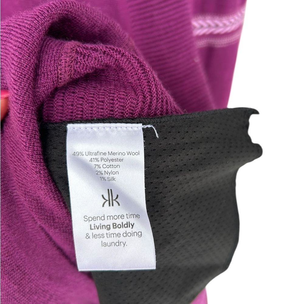 Krimson Klover Mover Maker Knit Hoodie Dress - Purple - Merino Wool - Size XS - Picture 5 of 12